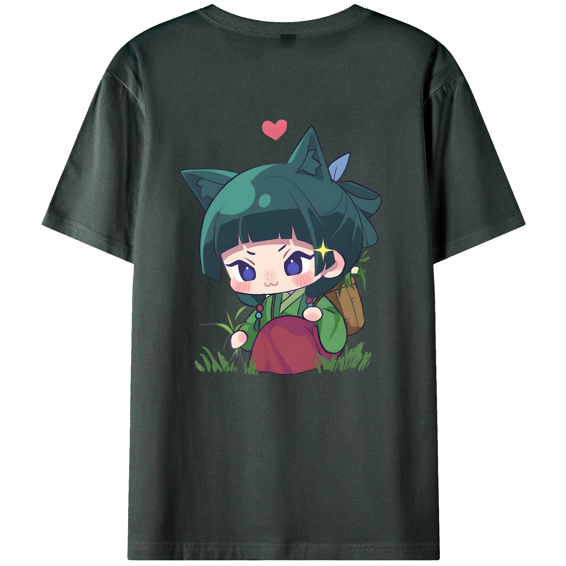 （画像用） 薬屋のひとりごと The Apothecary Diaries 綿100％ メンズ半袖Tシャツ（バックプリント） 通気性